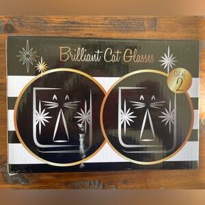 Brilliant Cat Glasses Set of 2
